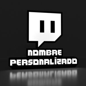 Letrero luminoso LED NOMBREPERSONALIZADO -- ON - TWITCH - BLANCO