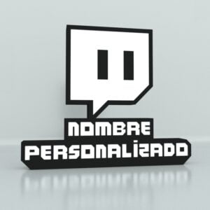 Letrero luminoso LED NOMBREPERSONALIZADO -- ON - TWITCH - OFF