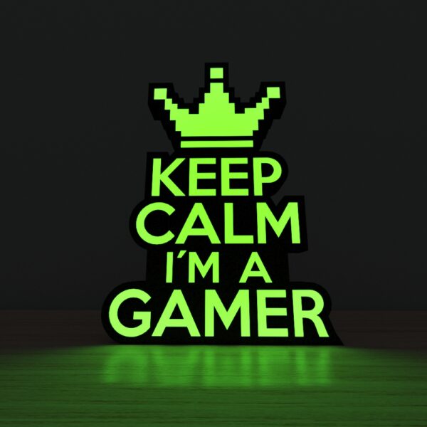 Lámpara led KEEP CALM I'M A GAMER - Imagen 4